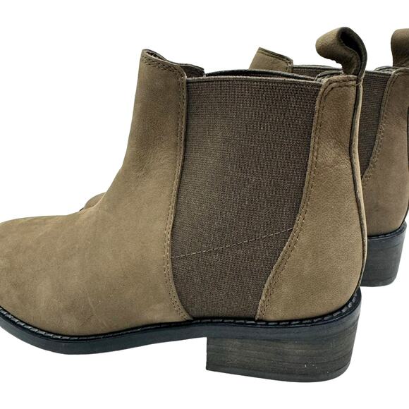 Eileen Fisher Blink Taupe Brown Gray Tumbled Nubuck Pull On Chelsea Bootie - Picture 8 of 10